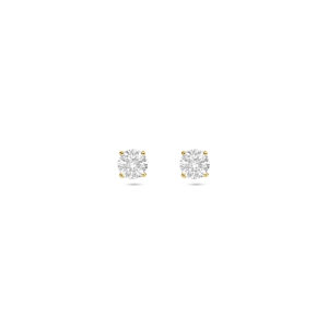 oorknoppen lab grown diamant 0.50ct (2x 0.25ct) h si 4 mm 14K geelgoud