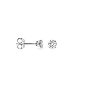 oorknoppen lab grown diamant 0.50ct (2x 0.25ct) h si 4 mm 14K witgoud