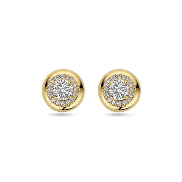 oorknoppen lab grown diamant 0.75ct (2x 0.375ct) h si 14K geelgoud