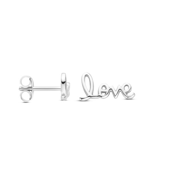 oorknoppen love 6 mm zilver gerhodineerd - Afbeelding 3