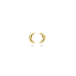 oorknoppen maan 6 mm 14K geelgoud