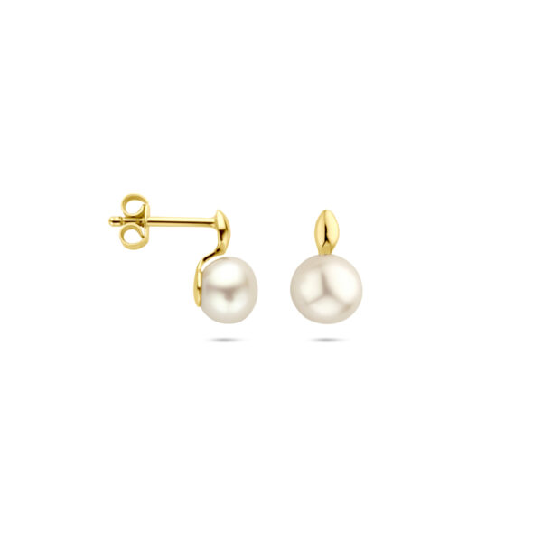 oorknoppen parel 10 mm 14K geelgoud - Afbeelding 3