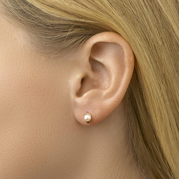 oorknoppen parel 14K geelgoud - Afbeelding 2