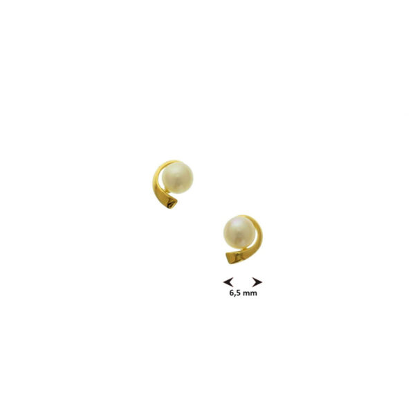 oorknoppen parel 14K geelgoud - Afbeelding 3