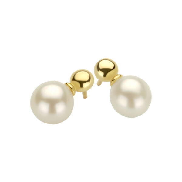 oorknoppen parel 14K geelgoud - Afbeelding 3