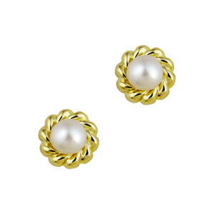 oorknoppen parel 14K geelgoud