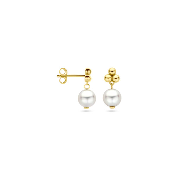 oorknoppen parel 15 mm 14K geelgoud - Afbeelding 3