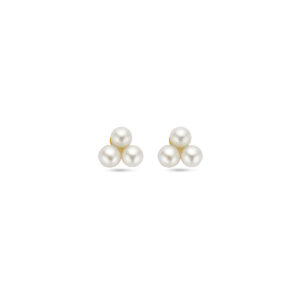 oorknoppen parel 5 mm 14K geelgoud