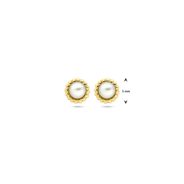 oorknoppen parel 5,0 mm 14K geelgoud - Afbeelding 4