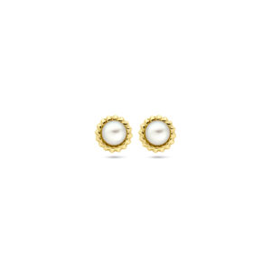 oorknoppen parel 5,0 mm 14K geelgoud