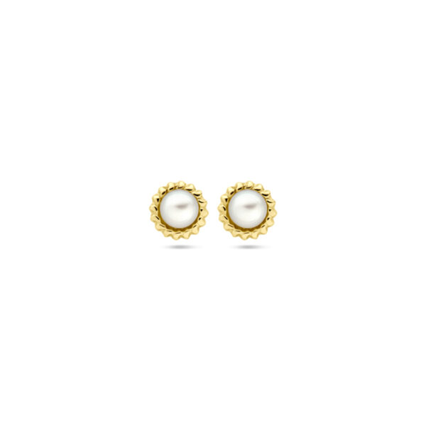 oorknoppen parel 5,0 mm 14K geelgoud