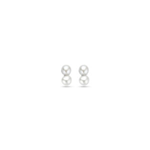 oorknoppen parel 5,5 mm zilver gerhodineerd