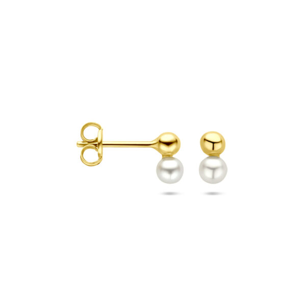 oorknoppen parel 6,5 mm 14K geelgoud - Afbeelding 3