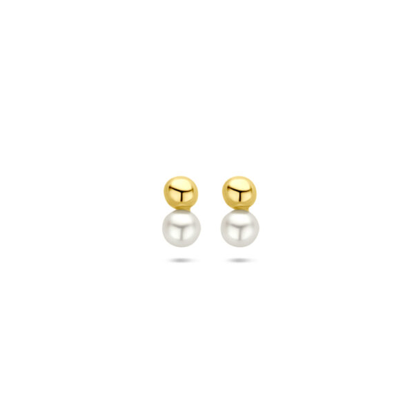 oorknoppen parel 6,5 mm 14K geelgoud