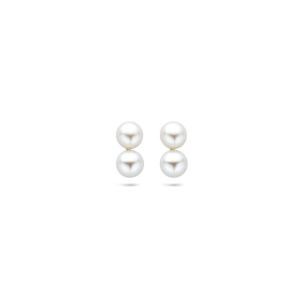 oorknoppen parel 7 mm 14K geelgoud
