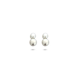 oorknoppen parel 7 mm zilver gerhodineerd