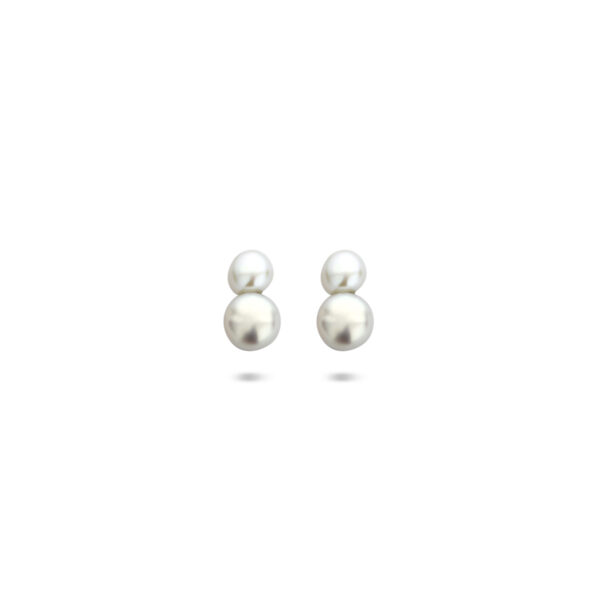 oorknoppen parel 7 mm zilver gerhodineerd