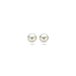 oorknoppen parel 7,5 mm zilver gerhodineerd