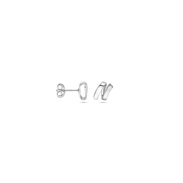 oorknoppen poli/mat 10 mm zilver gerhodineerd - Afbeelding 3
