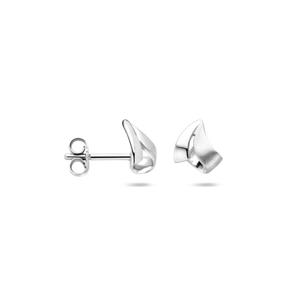 oorknoppen poli/mat 9 mm zilver gerhodineerd - Afbeelding 3