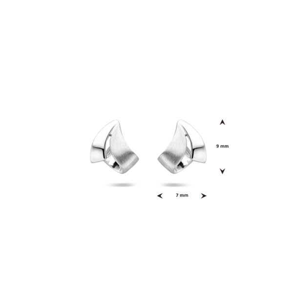 oorknoppen poli/mat 9 mm zilver gerhodineerd - Afbeelding 4