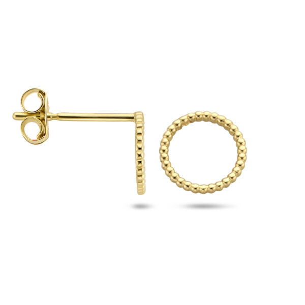 oorknoppen rondje 14K geelgoud - Afbeelding 3