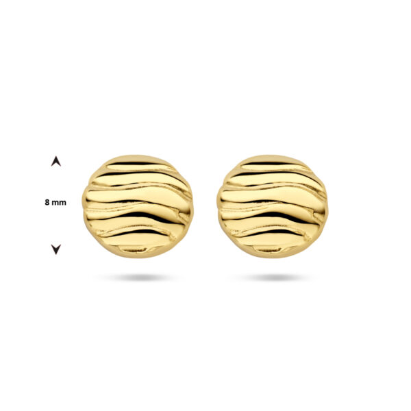 oorknoppen rondje 14K geelgoud - Afbeelding 4