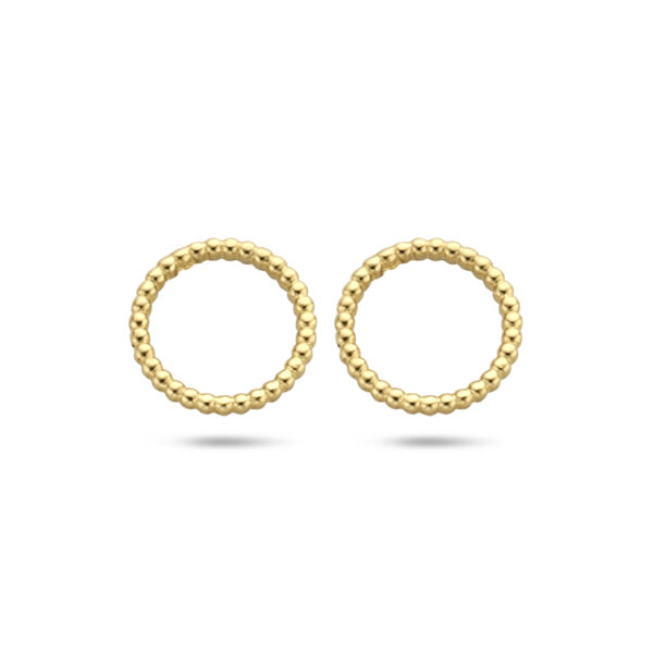 oorknoppen rondje 14K geelgoud