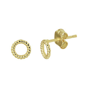 oorknoppen rondje 14K geelgoud