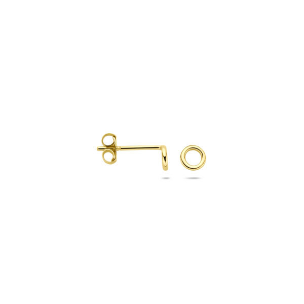 oorknoppen rondje 4 mm 14K geelgoud - Afbeelding 3