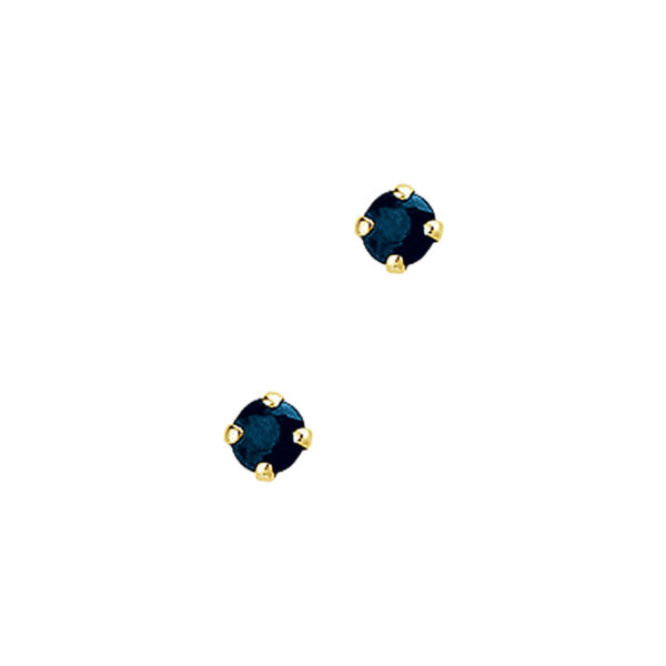 oorknoppen saffier 14K geelgoud