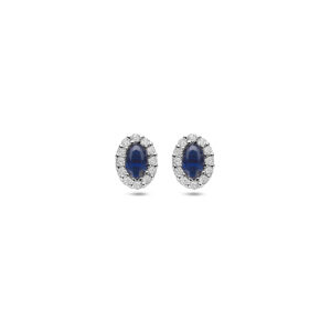 oorknoppen saffier zirkonia 8 mm zilver gerhodineerd