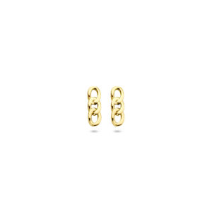 oorknoppen schakel 8,5 mm 14K geelgoud