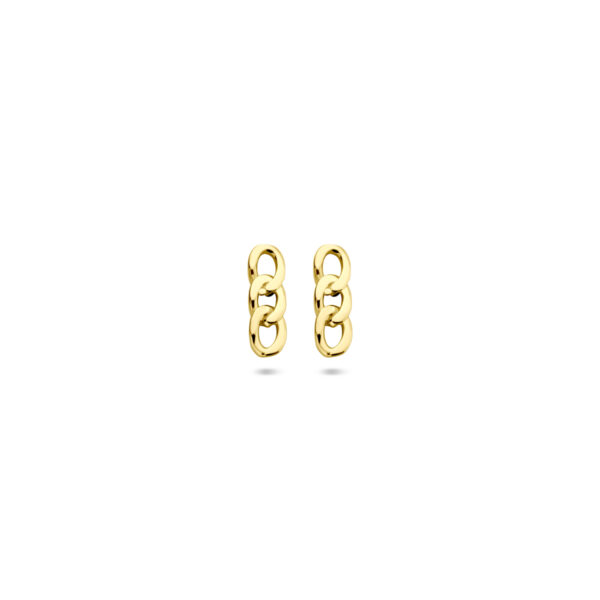 oorknoppen schakel 8,5 mm 14K geelgoud