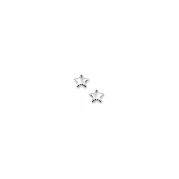 oorknoppen ster zilver gerhodineerd