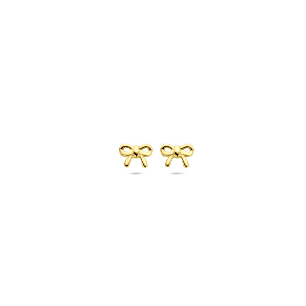 oorknoppen strik 3,5 mm 14K geelgoud