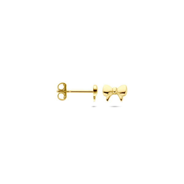 oorknoppen strik 4 mm 14K geelgoud - Afbeelding 3