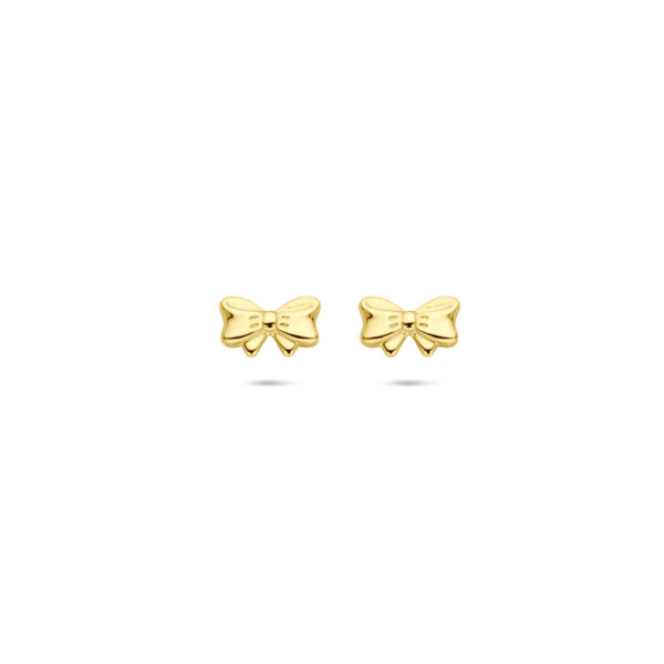 oorknoppen strik 5 mm 14K geelgoud