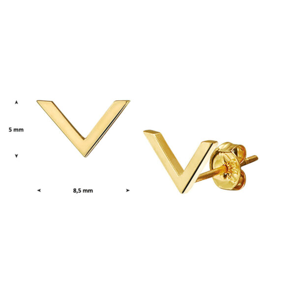 oorknoppen v 14K geelgoud - Afbeelding 4