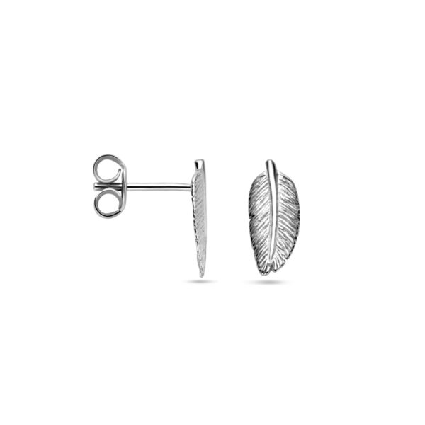 oorknoppen veer 12 mm zilver gerhodineerd - Afbeelding 3
