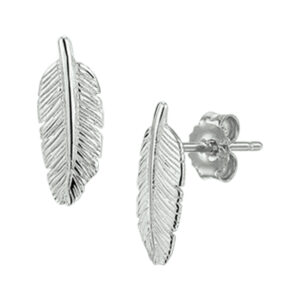 oorknoppen veer zilver gerhodineerd