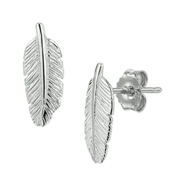 oorknoppen veer zilver gerhodineerd