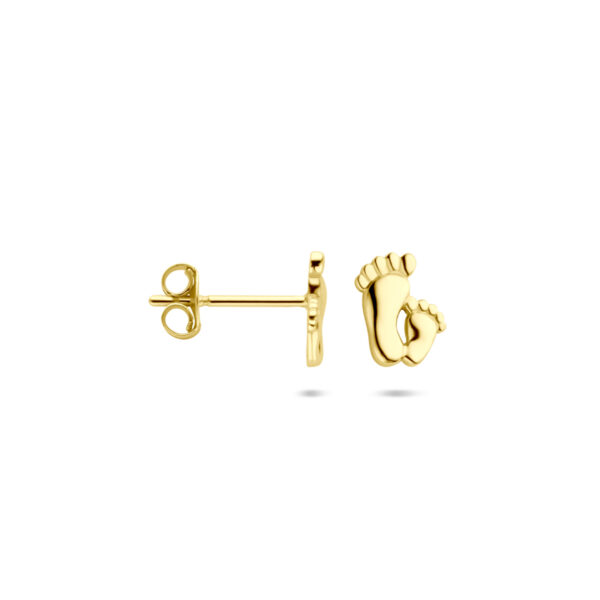 oorknoppen voeten 7 mm 14K geelgoud - Afbeelding 3