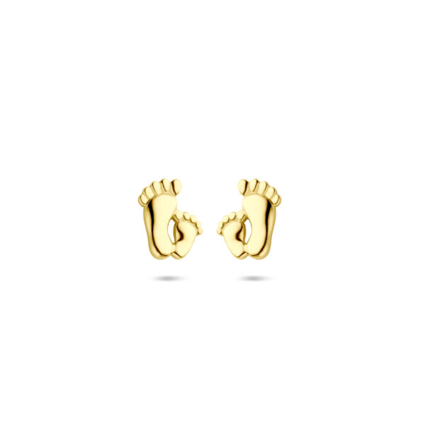 oorknoppen voeten 7 mm 14K geelgoud
