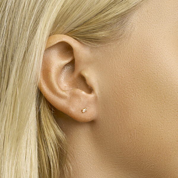 oorknoppen zirkonia 14K geelgoud - Afbeelding 2