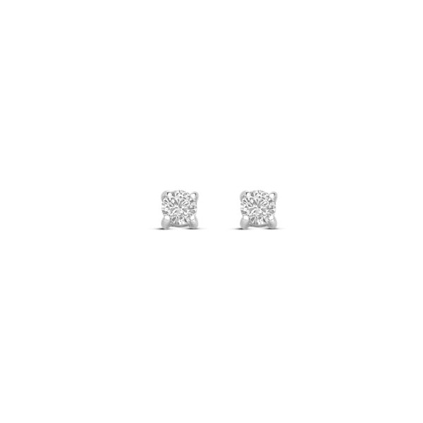 oorknoppen zirkonia 3 mm zilver gerhodineerd