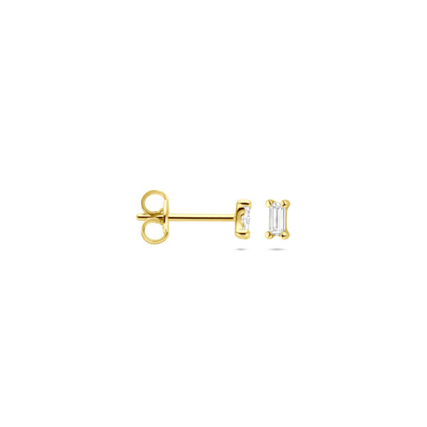 oorknoppen zirkonia 3,5 mm 14K geelgoud - Afbeelding 3