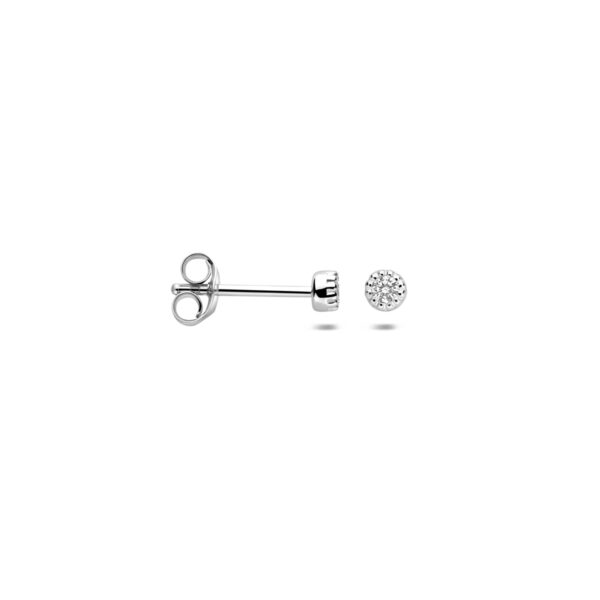 oorknoppen zirkonia 3,5 mm zilver gerhodineerd - Afbeelding 3