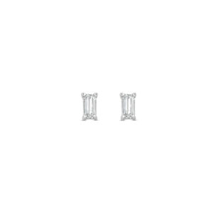 oorknoppen zirkonia 4,5 mm zilver gerhodineerd