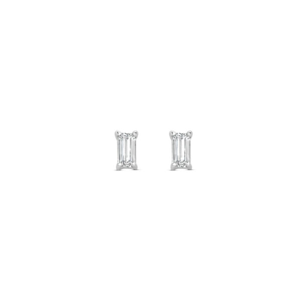 oorknoppen zirkonia 4,5 mm zilver gerhodineerd